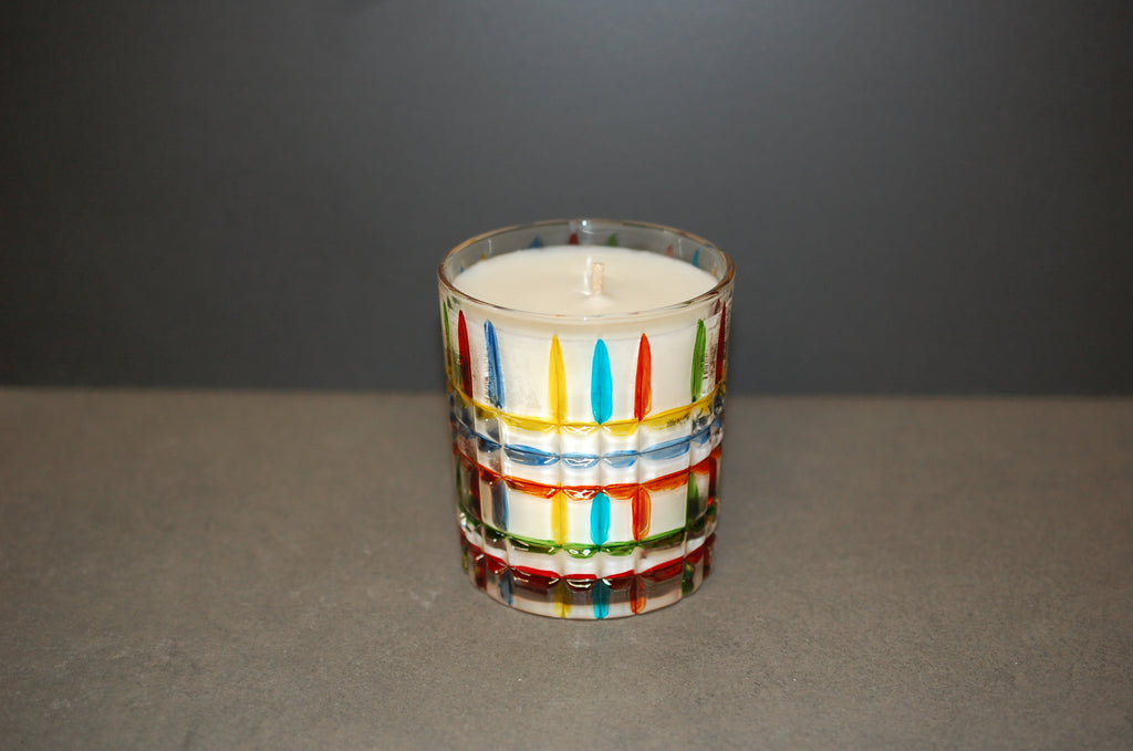 Scented Candle, Colorful Textured Glass Cup (Copy)