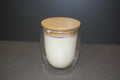 Scented Candle, Double-Wall Glass Cup with Bamboo Lid