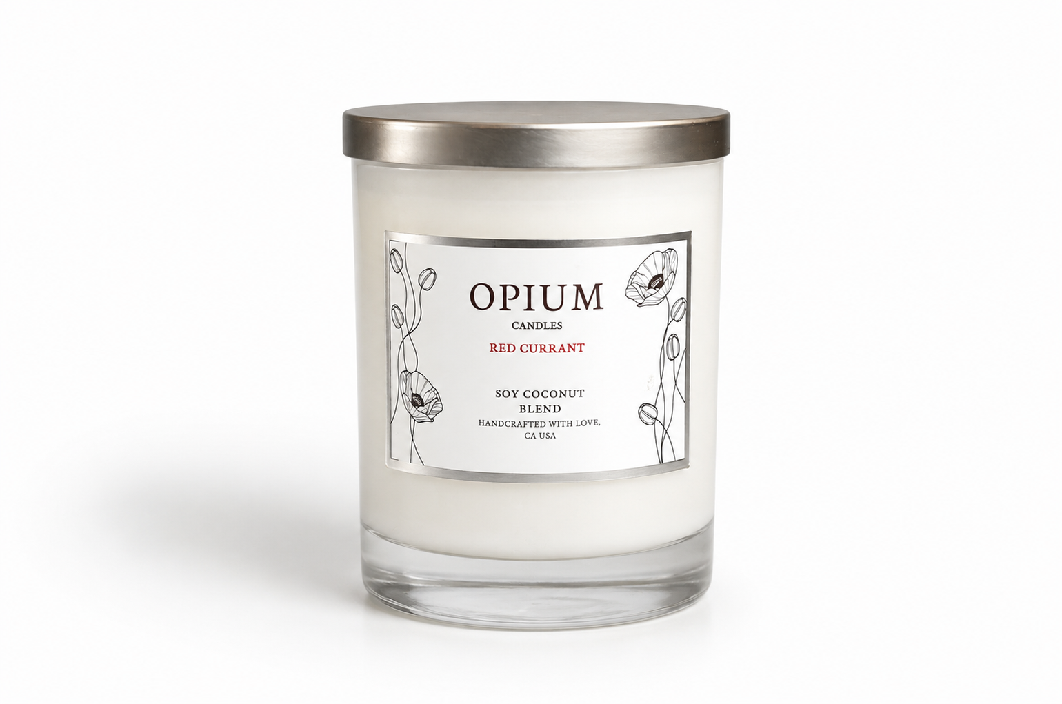 Opium-Elegant Frosted Glass Candle Jar | Reusable Home Décor Vessel
