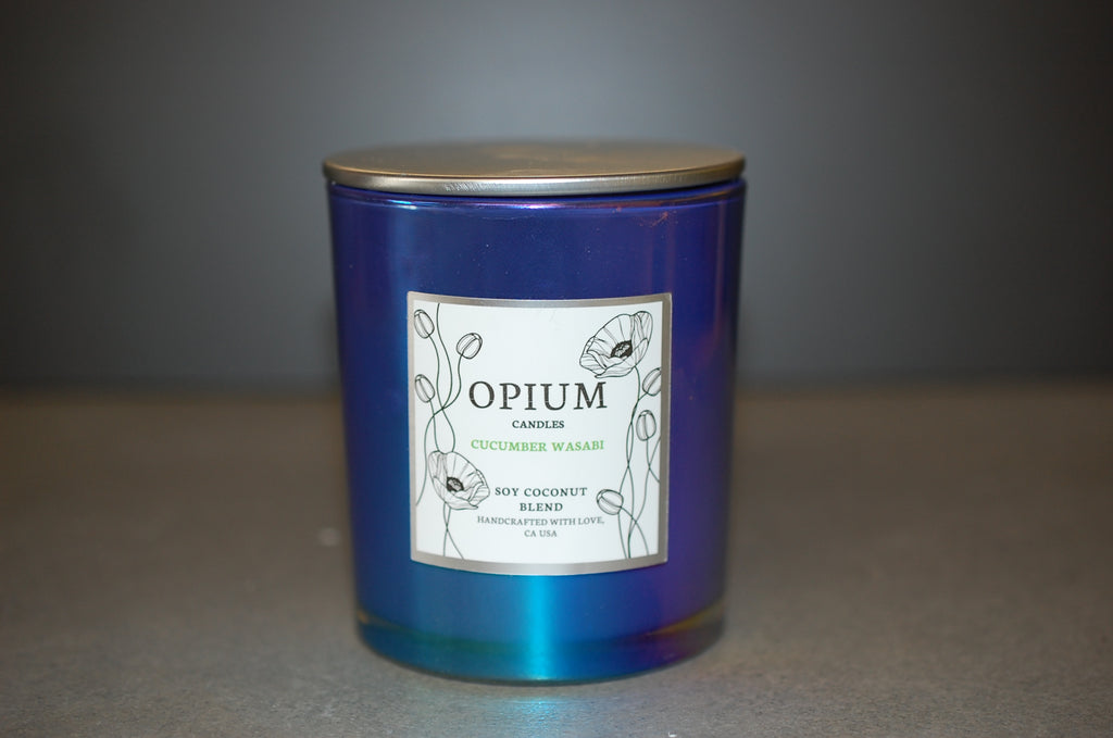 Opium Luxury Soy Coconut Candle in Iridescent Glass