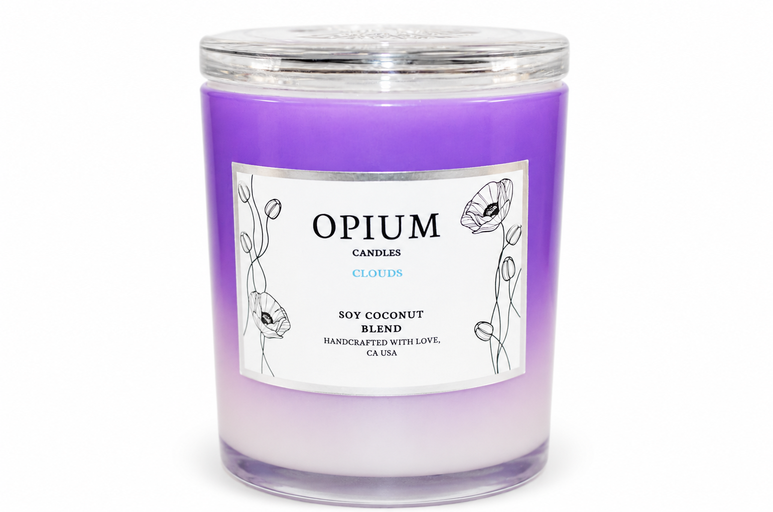 Opium-Clouds Soy Coconut Candle | Premium Glass Jar Candle