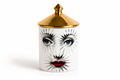 Opium Luxury Decorative Candle Vessel with Gold Lid | Collectible Art Jar