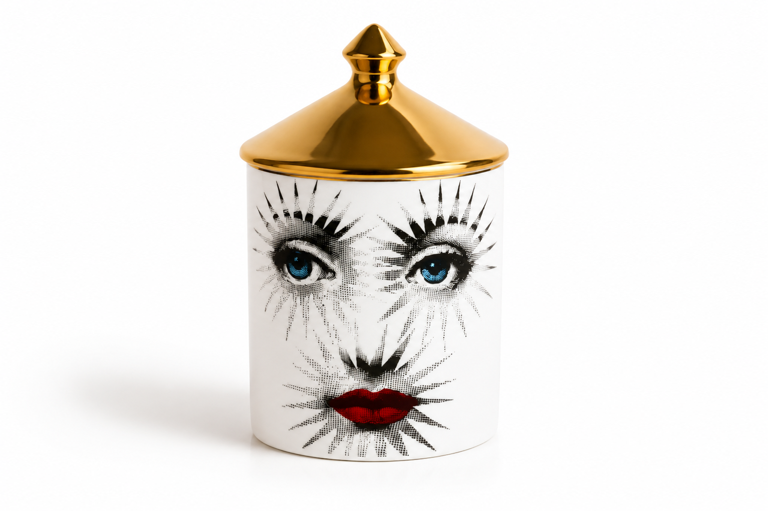 Opium Luxury Decorative Candle Vessel with Gold Lid | Collectible Art Jar